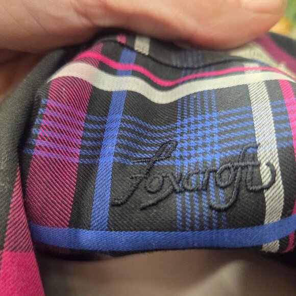 Foxcroft NYC Plaid Non-Iron Button Down Long Sleeve Plaid Shirt Womens - Picture 3 of 3